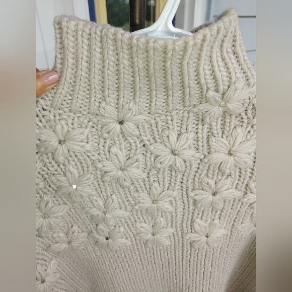 Cliche wool blend Sweater Sz.L Tan - Picture 2 of 6